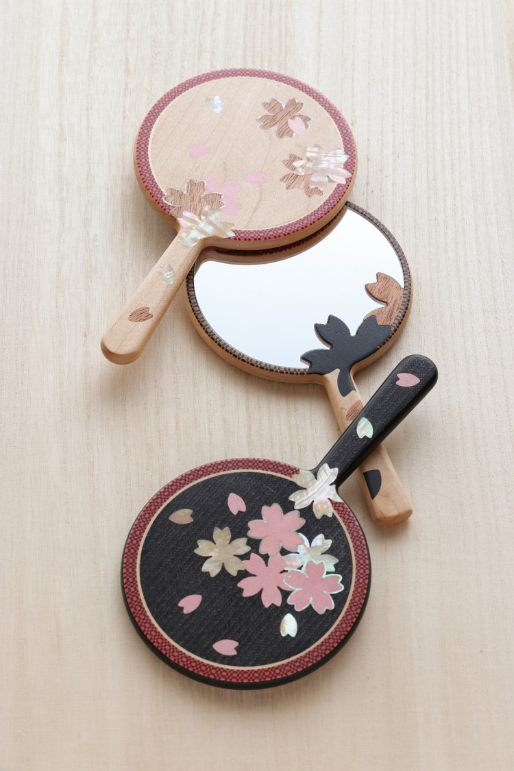 Nagoya Ivory Inlaid Hand Mirror